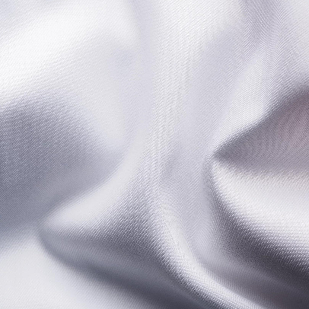 ETON Men's Classic Fit Twill Long Sleeve Dress Shirt with Single Cuff - White | Formal Office Wear & Business Attire
