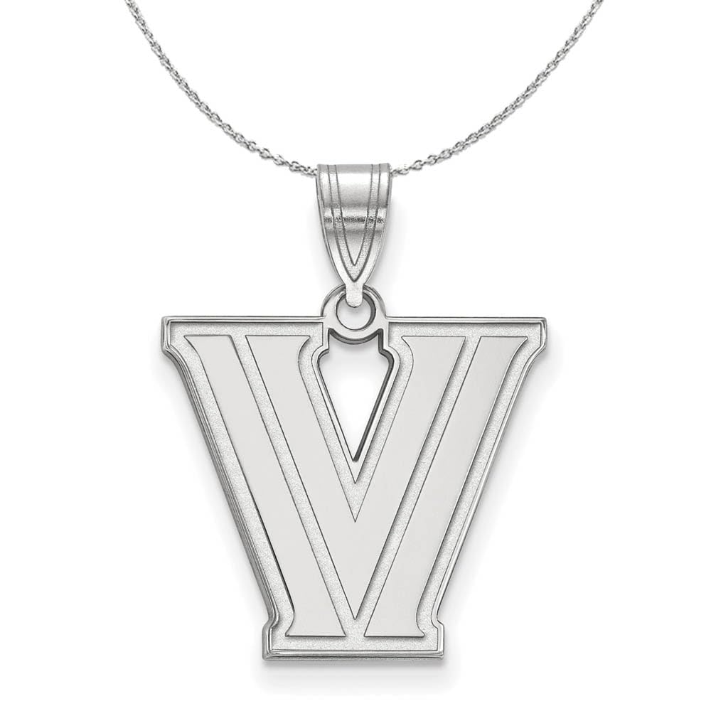 Sterling Silver 'V' Pendant Necklace for Villanova U - Perfect Gift for Graduation