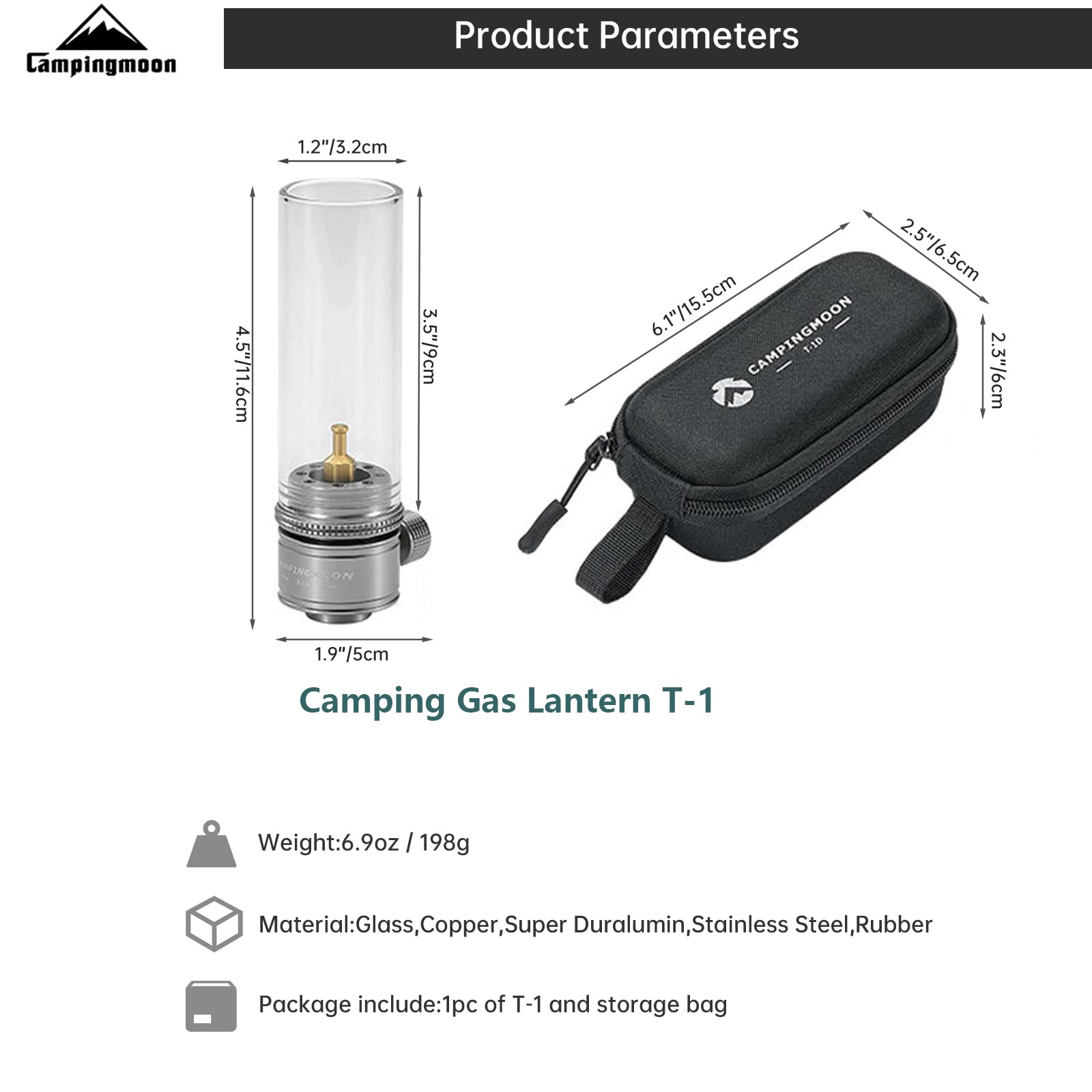 **Camping Gas Lantern - Portable Outdoor Gas Lamp with Glass Shade, Perfect for Camping, Hiking, Backyard & Emergency Lighting**    (Note: Removed brand name 