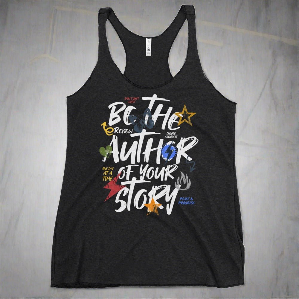 Empowering Sobriety Women's Racerback Tank - Comfortable Workout Top for Yoga, Gym & Recovery Support