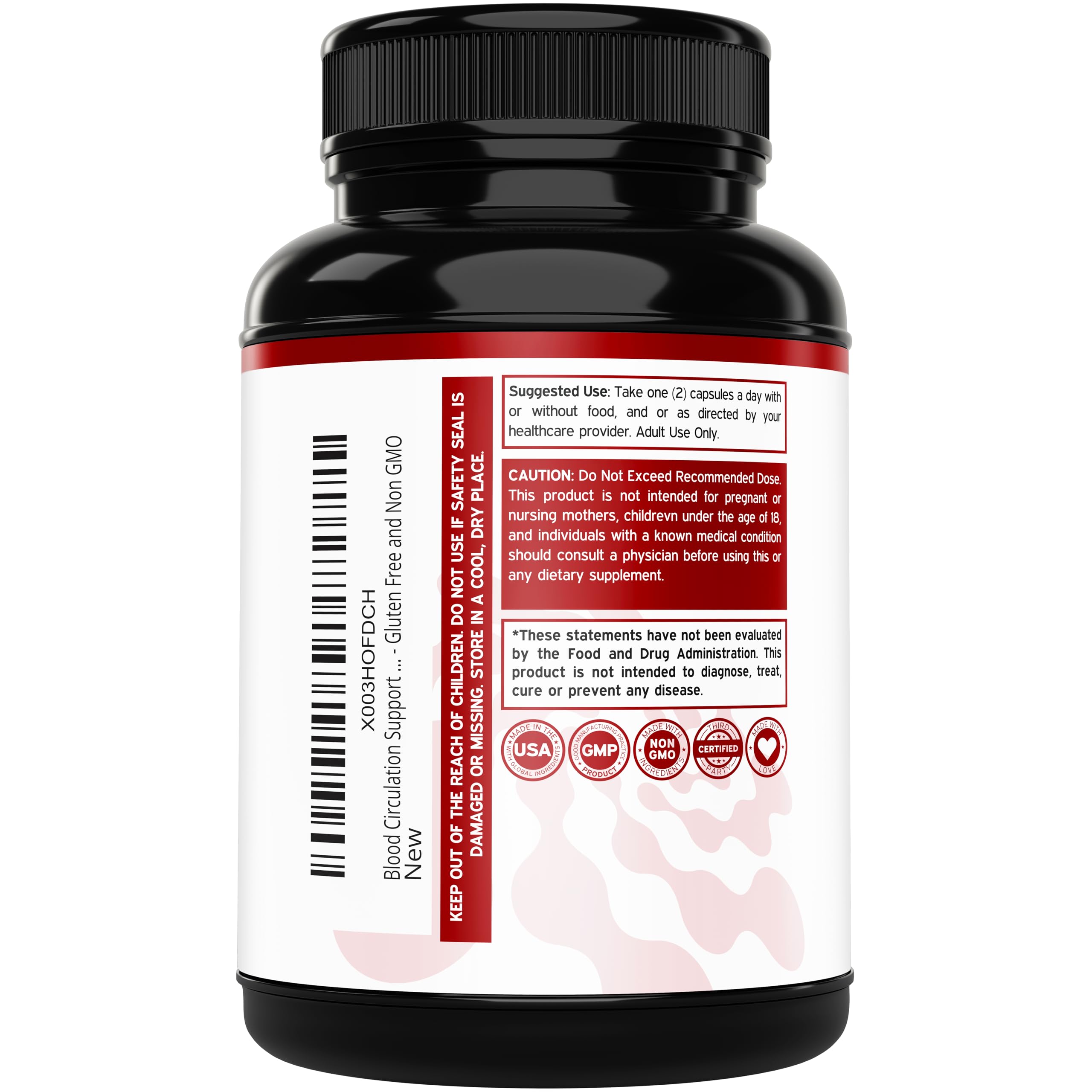 Premium Diosmin Blood Circulation Supplements (150 Count) - Leg Vein Support for Spider & Varicose Veins - Non-GMO Vegan Blood Flow Pills for Men & Women - Clinically Tested - Ideal for Travelers, Office Workers & Active Lifestyles