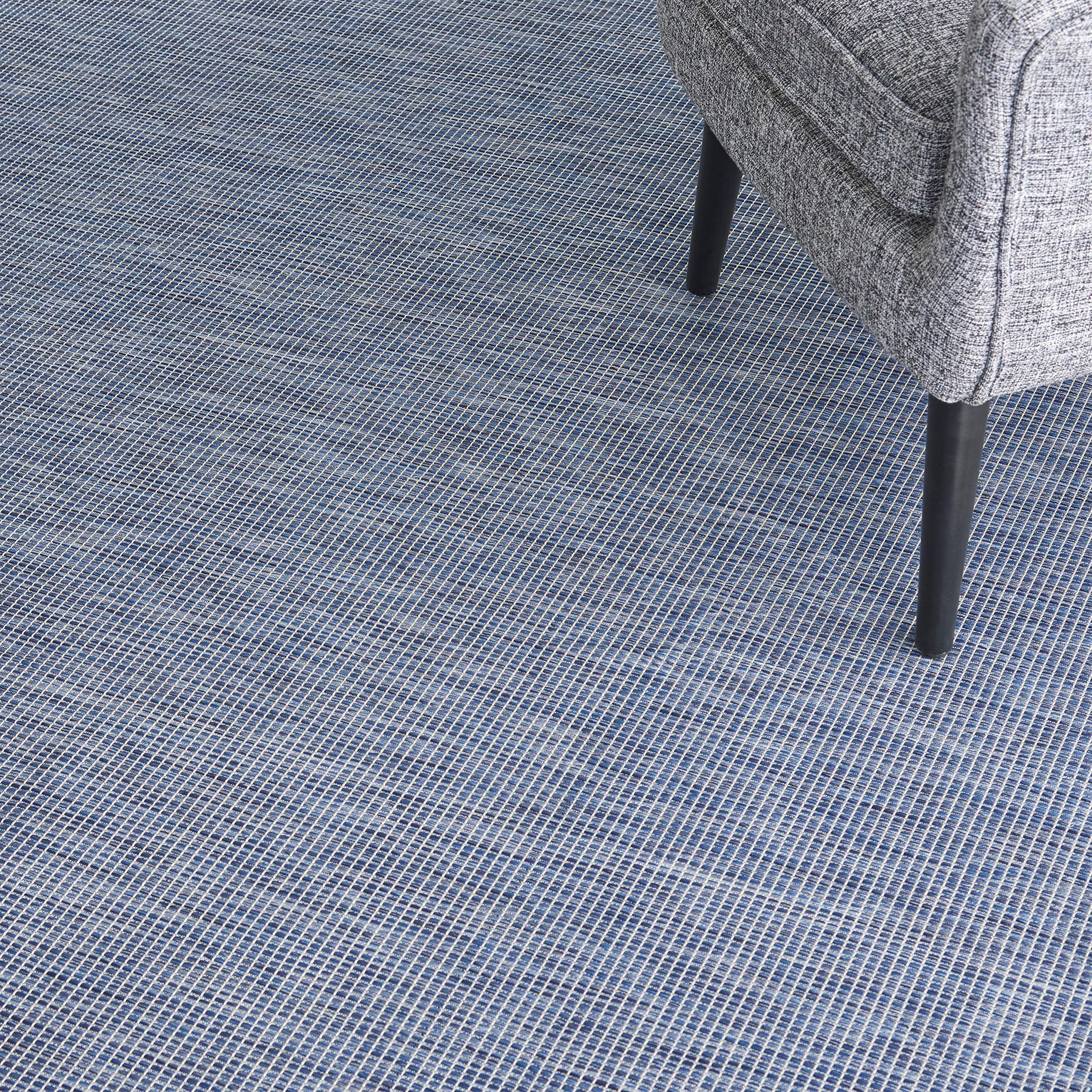 Nourison Positano 5' x 7' Navy Blue Indoor-Outdoor Area Rug - Easy to Clean, Non-Shedding, Stain Resistant - Perfect for Bedroom, Living Room, Dining Room, Backyard, Deck & Patio (5x7) - Ideal for High Traffic Areas & Outdoor Entertaining