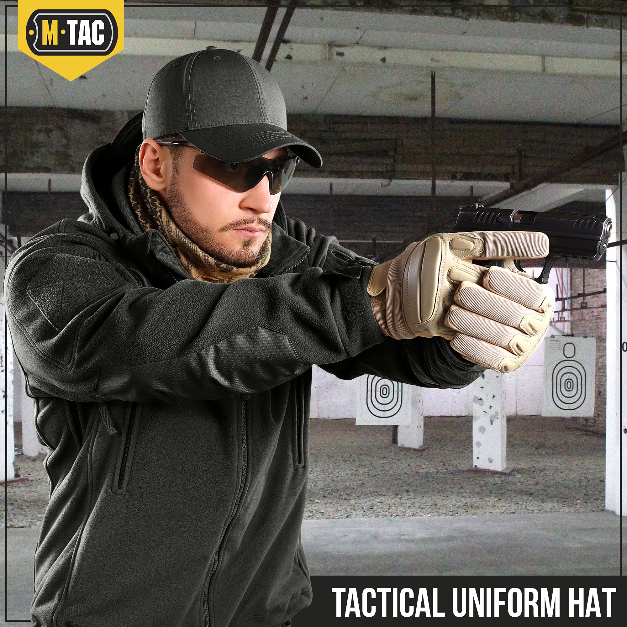 M-Tac Tactical Baseball Cap - Adjustable Ripstop Hat for Men & Women, Military Style Outdoor Workout Cap for Hiking, Running, and Casual Wear