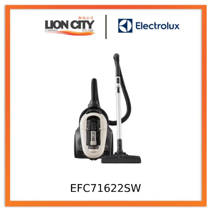 Electrolux EFC71622SW UltimateHome 700 Canister Vacuum Cleaner - Powerful Suction, HEPA Filtration, Lightweight Design for Hardwood Floors & Carpets | Ideal for Pet Hair, Allergies & Home Cleaning
