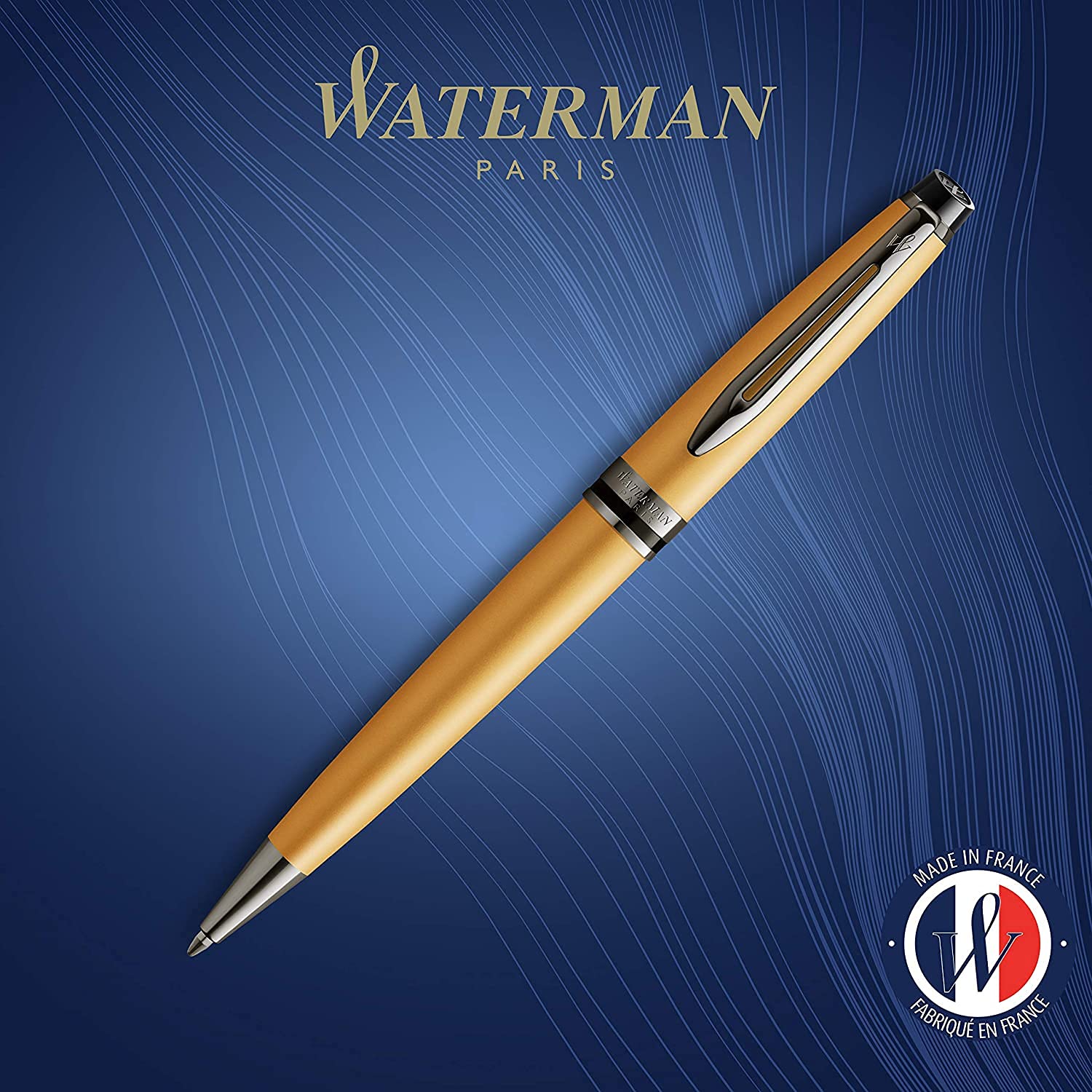 Waterman Expert Ballpoint Pen - Metallic Gold, Fine Point (0.7mm) Oil-Based Ink, Premium Gift Box - Perfect for Business Signatures, Executive Gifts & Luxury Writing