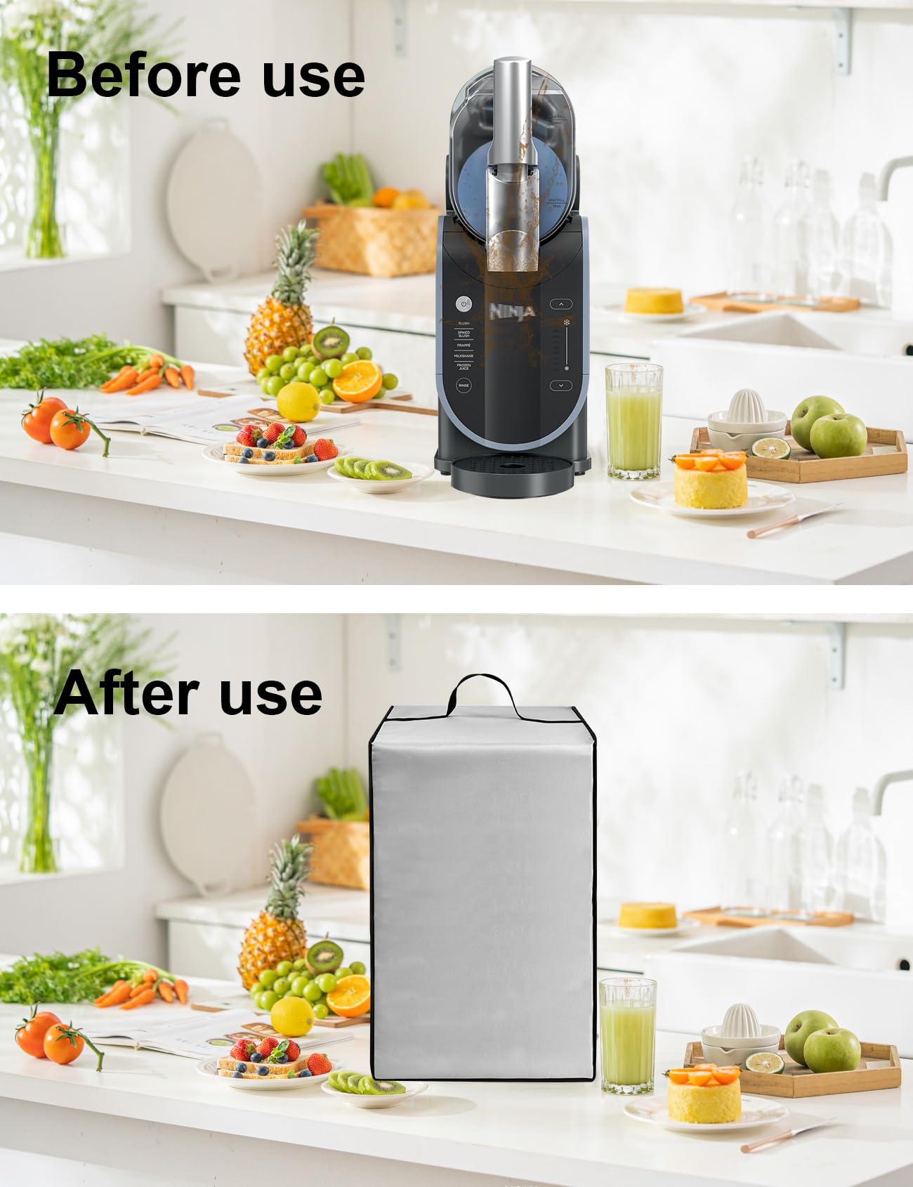 **Waterproof & Dustproof Anti-Static Nylon Lid for Ninja Professional Slushie Machine FS301/FS301C – Perfect for Home Bars, Parties & Smoothie Shops**