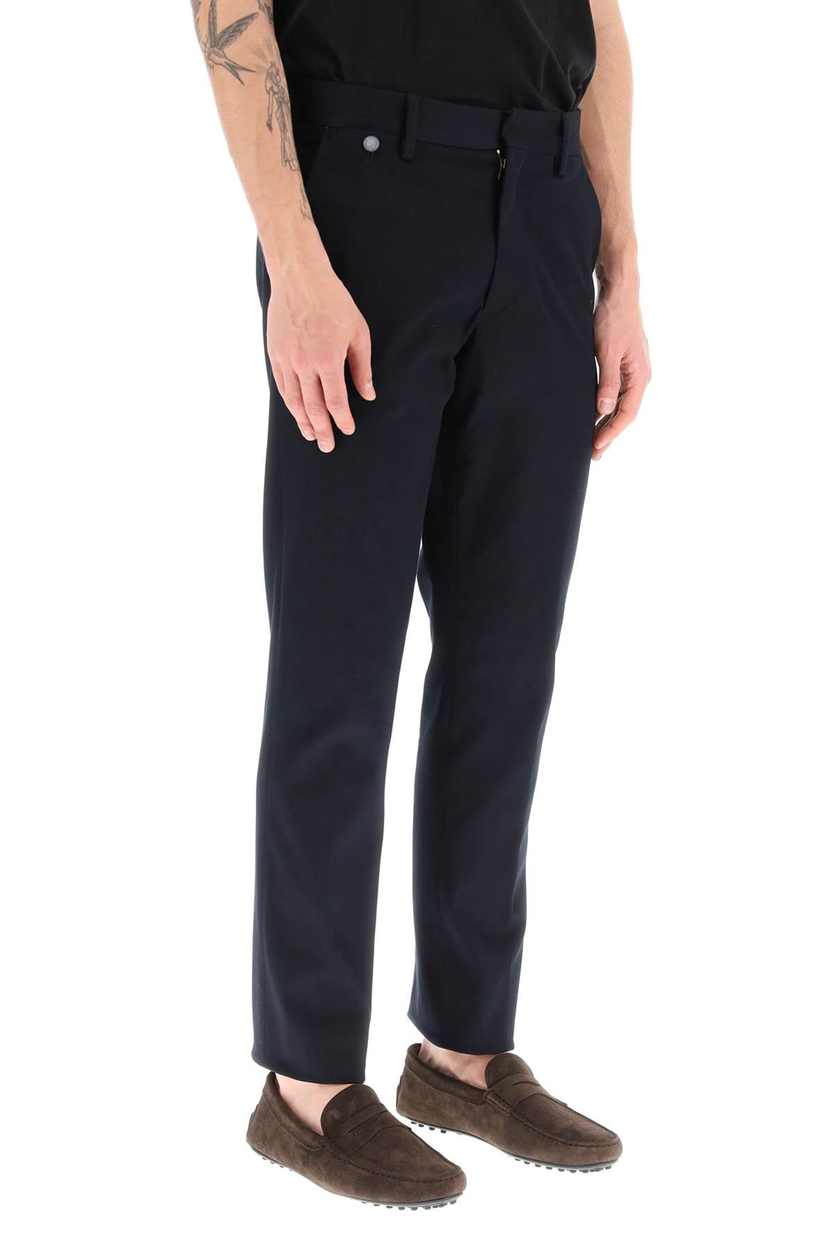 Agnona Men's Cotton Chino Pants - Classic Slim Fit Casual Trousers for Business & Weekend Wear