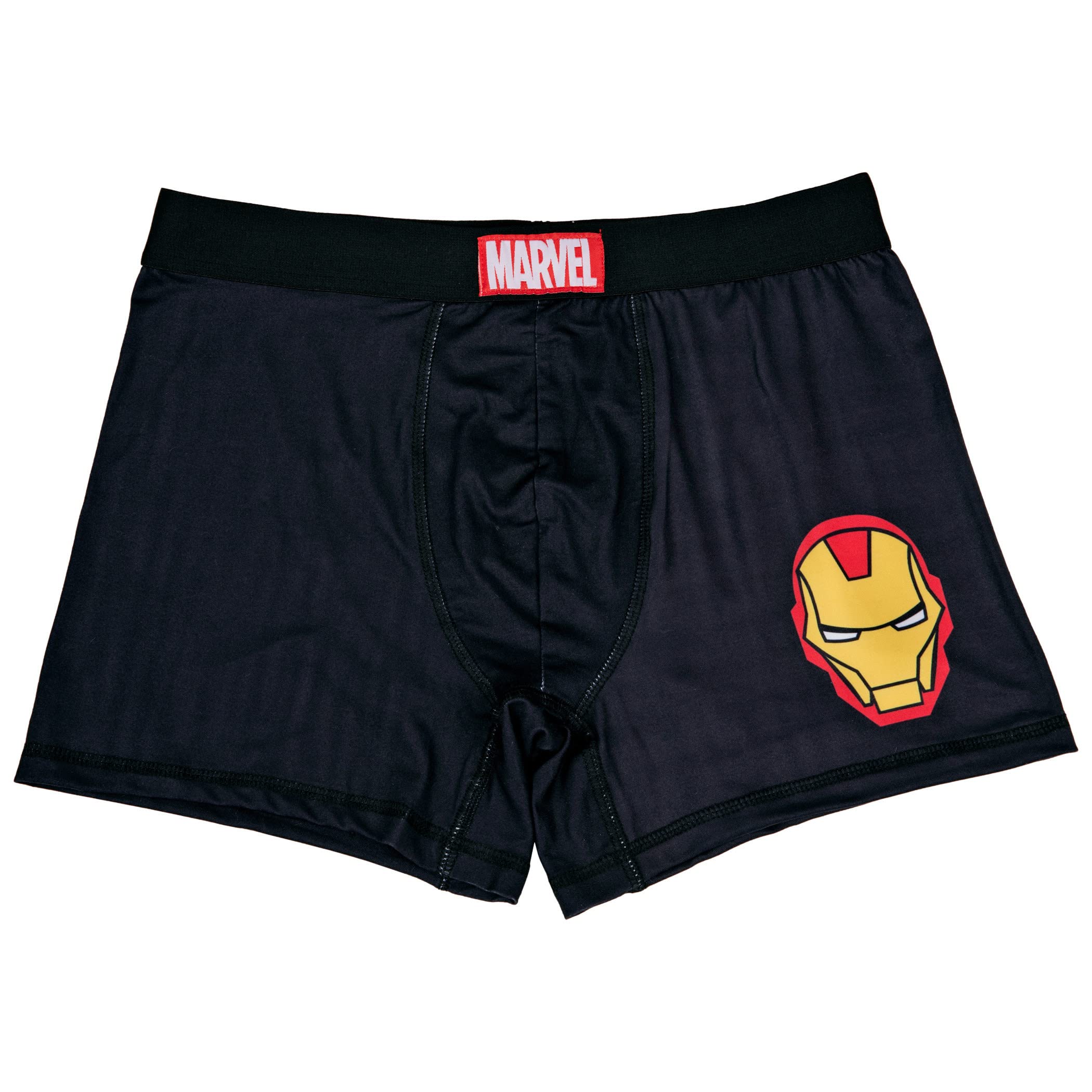Marvel Iron Man Classic Logo Men's Boxer Briefs - Superhero Underwear for Fans, Comfortable Cotton Underwear for Daily Wear & Cosplay