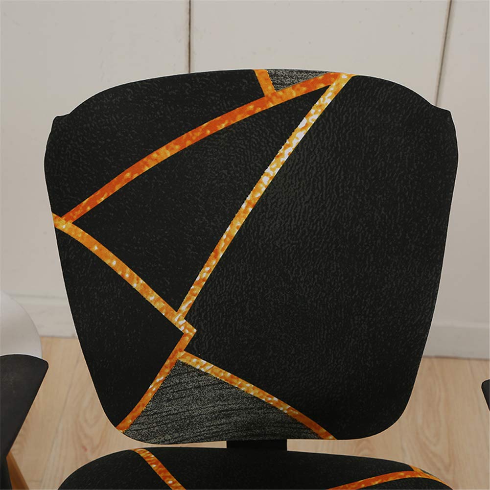Jinzio Stretchable Polyester Office Chair Cover - Universal Split Protective Slipcover for Desk & Task Chairs (Black/Olive) - Perfect for Home Office, Gaming & Workspace Protection