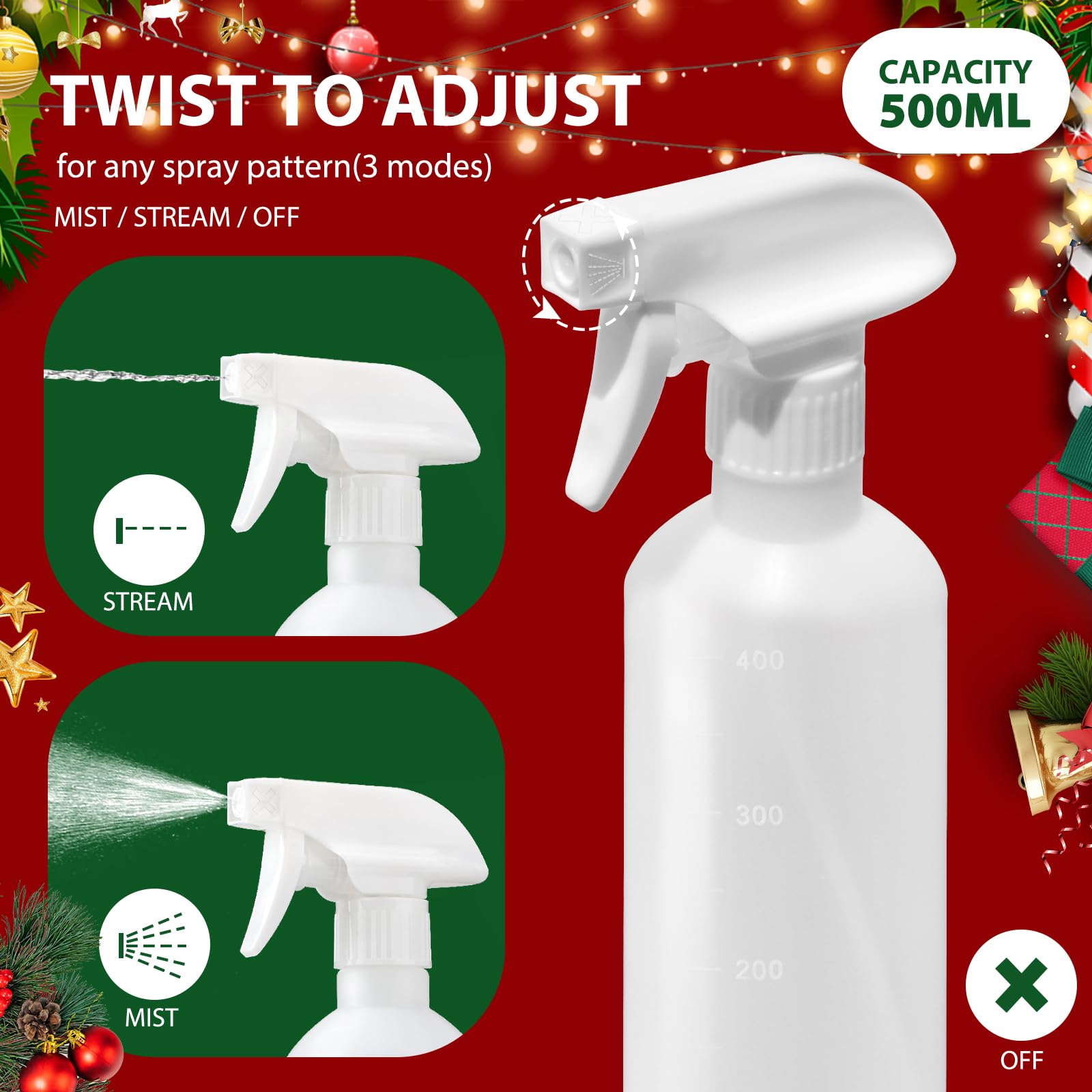 HATISAN 2.2Lbs Instant Fake Snow Flocking Powder with Spray Bottle - Christmas Decor Snow Kit for Indoor & Outdoor Use - Perfect for DIY Winter Wonderland, Holiday Displays & Party Decorations