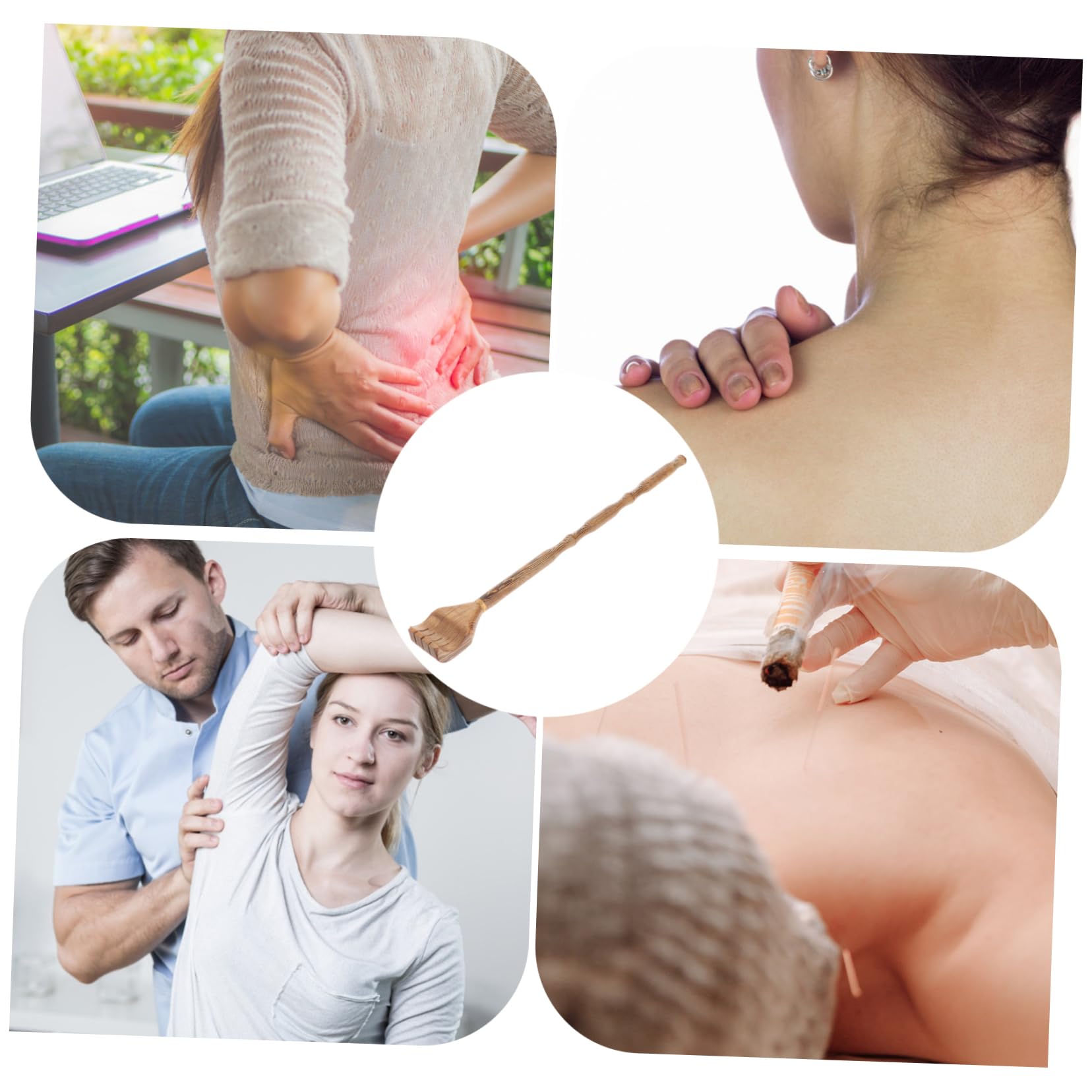 Natural Wooden Back Scratcher - Ergonomic Body Scratcher for Itch Relief - Perfect for Home, Office & Travel Use