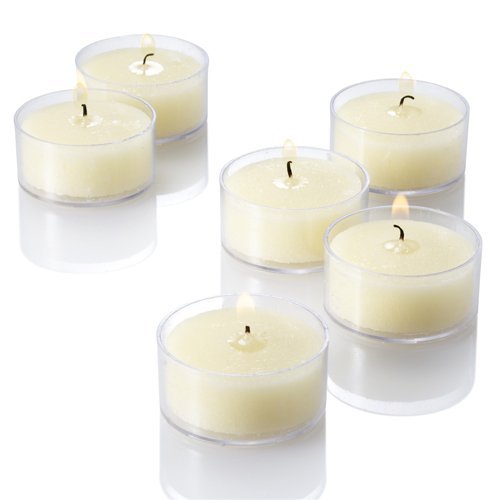 Premium Ivory Vanilla Scented Clear Cup Tealight Candles - Set of 500 for Home Decor, Wedding Centerpieces, Spa Relaxation & Romantic Ambiance