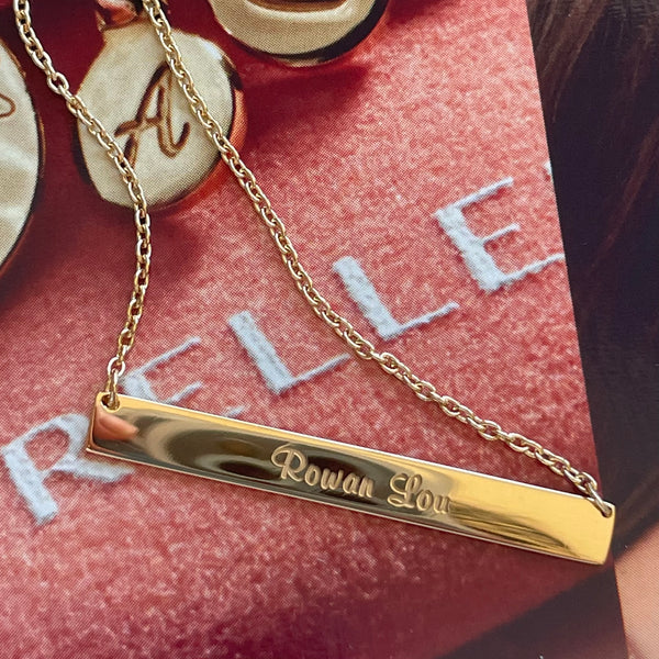Coordinates Bar Necklace - Personalized Latitude & Longitude Jewelry for Women - Perfect Gift for Travel Lovers, Anniversary & Valentine's Day