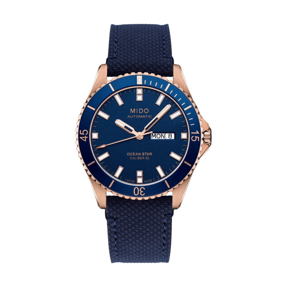 Ocean Star Captain Blue Synthetic Strap - Waterproof & Durable Watch Band for Men | Perfect for Diving, Swimming & Outdoor Adventures