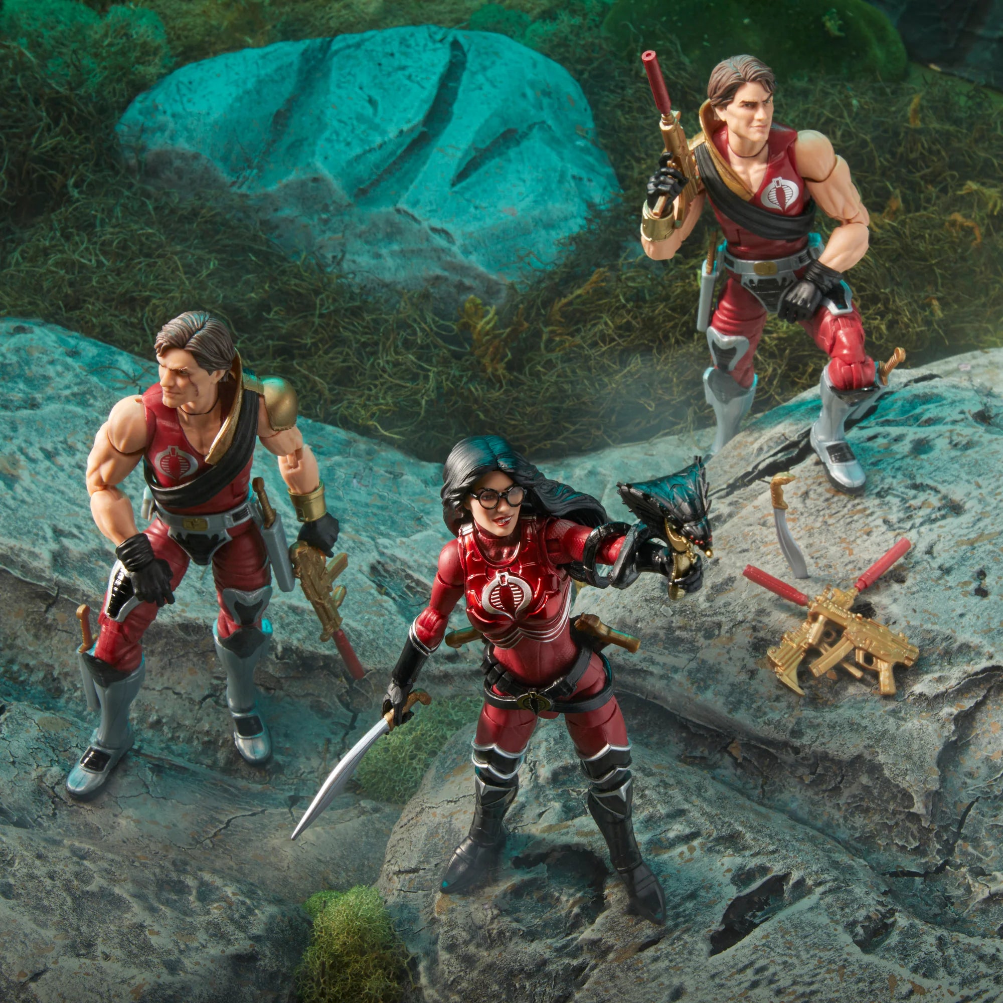 G.I. Joe Classified Series Crimson Strike Team Action Figures - Baroness, Tomax & Xamot Collectible Set for Display & Play | Perfect for Fans & Collectors