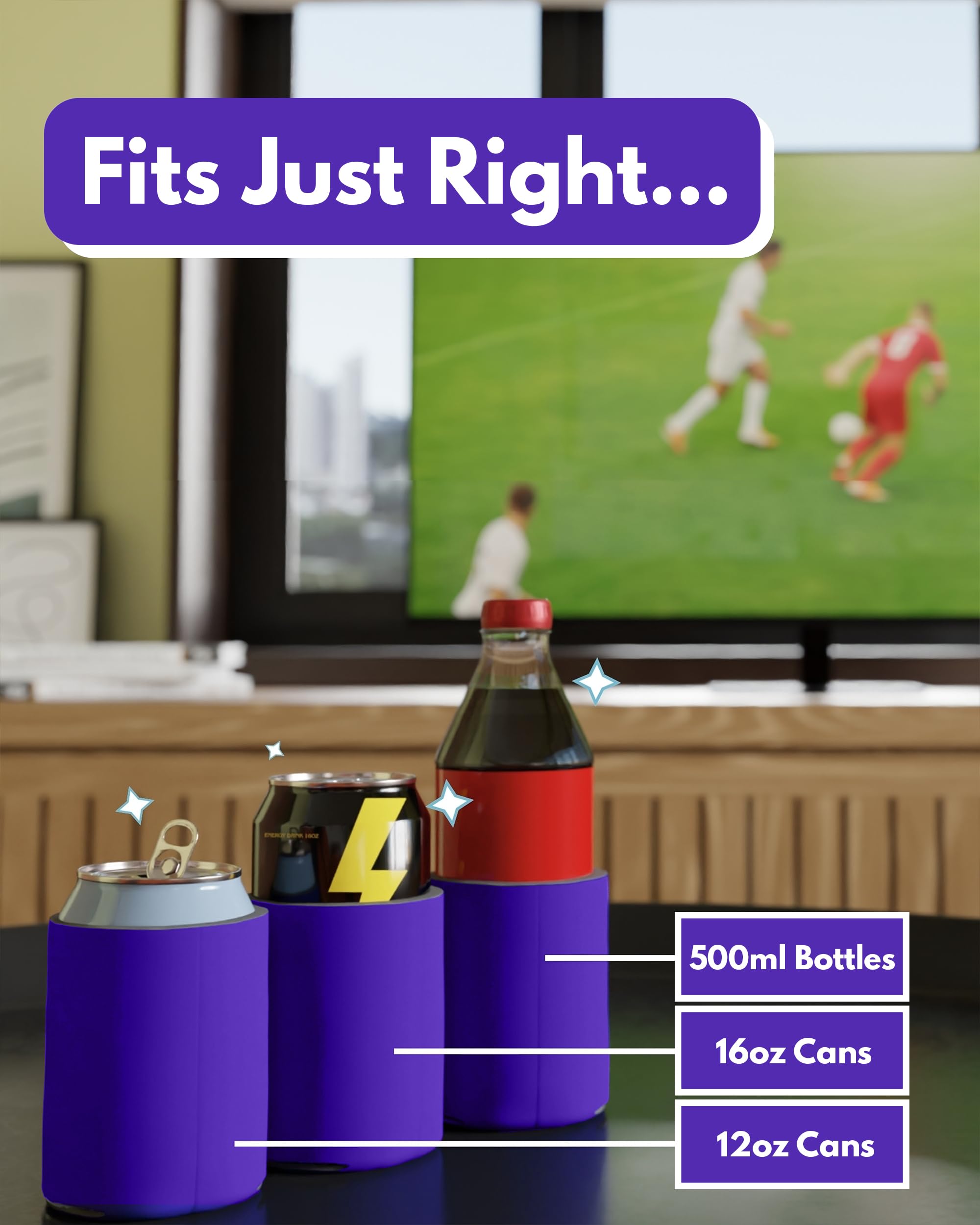 200 Pack Purple Blank Sublimation Can Cooler Sleeves - Insulated Foam Beer & Soda Holder for 12oz & 16oz Cans - Customizable Bulk PartyPrints Drink Sleeves - Perfect for BBQs, Tailgates & Outdoor Events