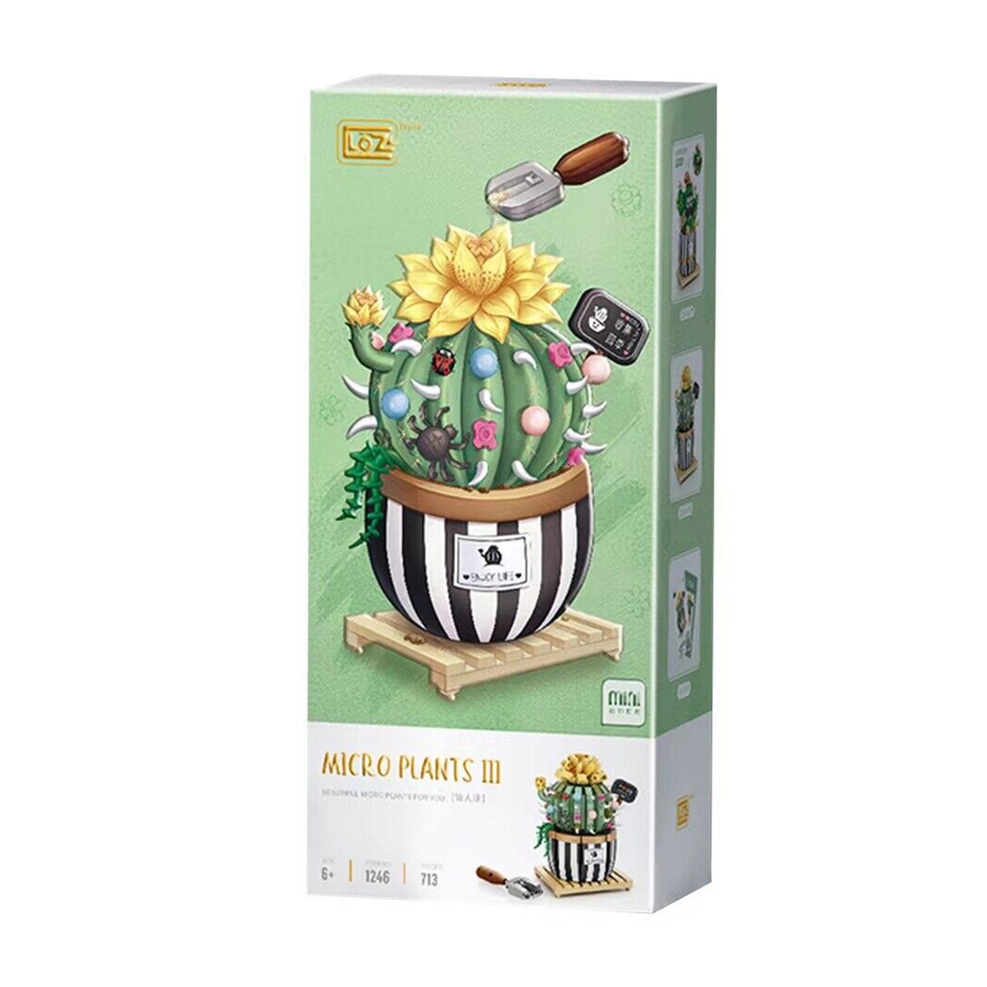 LOZ Mini Building Blocks - Cactus Model Set for Creative Fun | DIY Home & Office Desk Decor