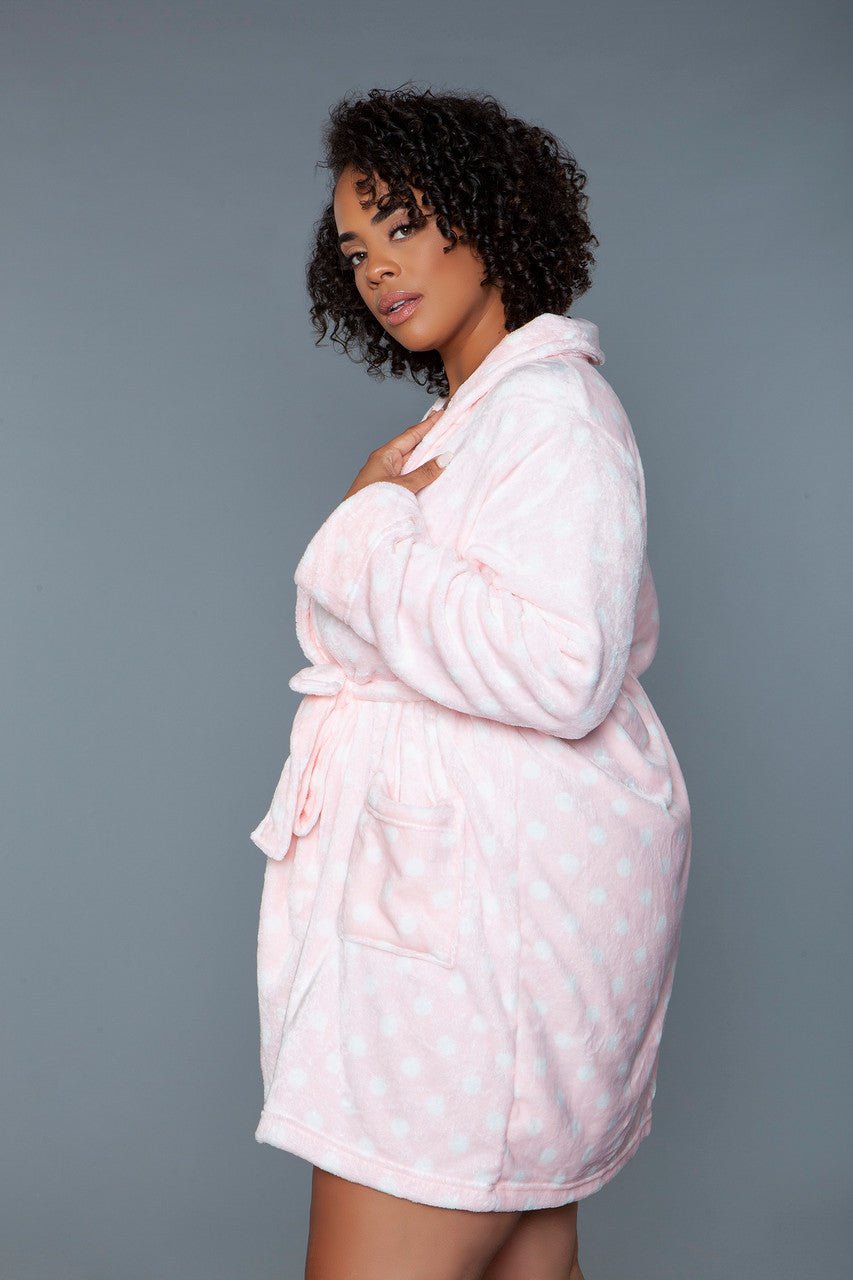BeWicked Women's Kaylee Robe 2259 - Sexy Lingerie Robe for Women, Soft Satin Kimono with Lace Trim, Plus Size Nightwear - Perfect for Boudoir, Bridal Shower & Romantic Nights