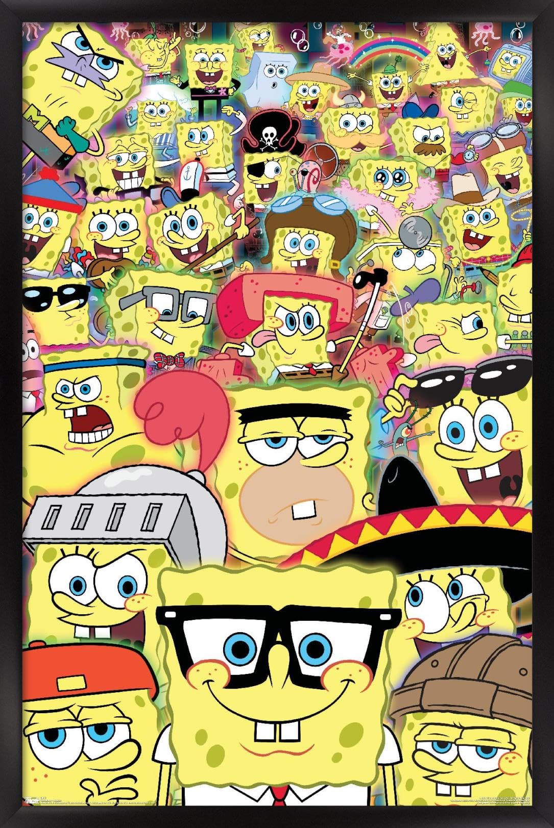 Trends International Nickelodeon SpongeBob SquarePants Disguise Wall Poster - 14.725 x 22.375 Inches Black Framed Art Print - Perfect for Kids' Room Decor, Classroom, or Office Wall Art