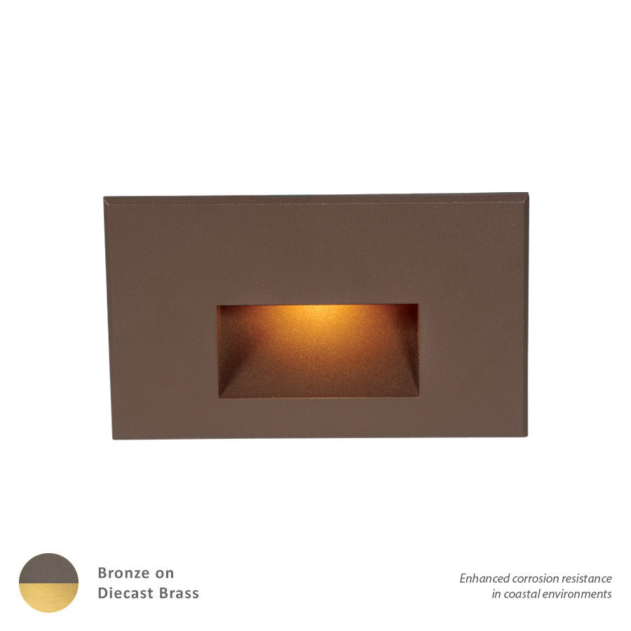 4011 LED Step and Wall Light - Bronze on Brass Finish - Outdoor Stair and Pathway Lighting for Home Safety and Ambience