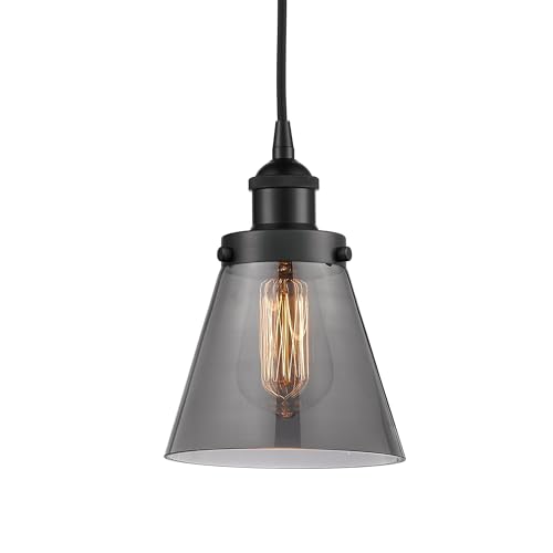 Industrial Style Matte Black Mini Pendant Light - 8