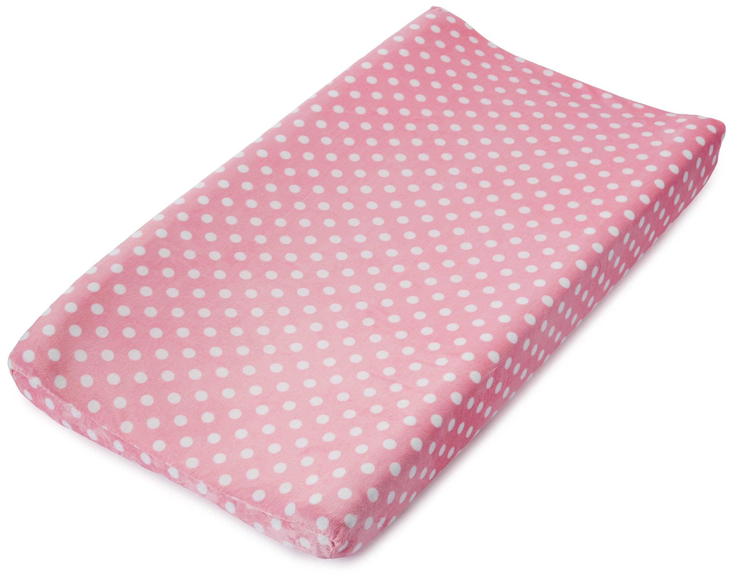 Summer Infant Ultra Plush Changing Pad Cover - Soft Pink Dots Design for Baby Nursery | Waterproof & Hypoallergenic | Perfect for Diaper Changing Stations & Nursery Decor