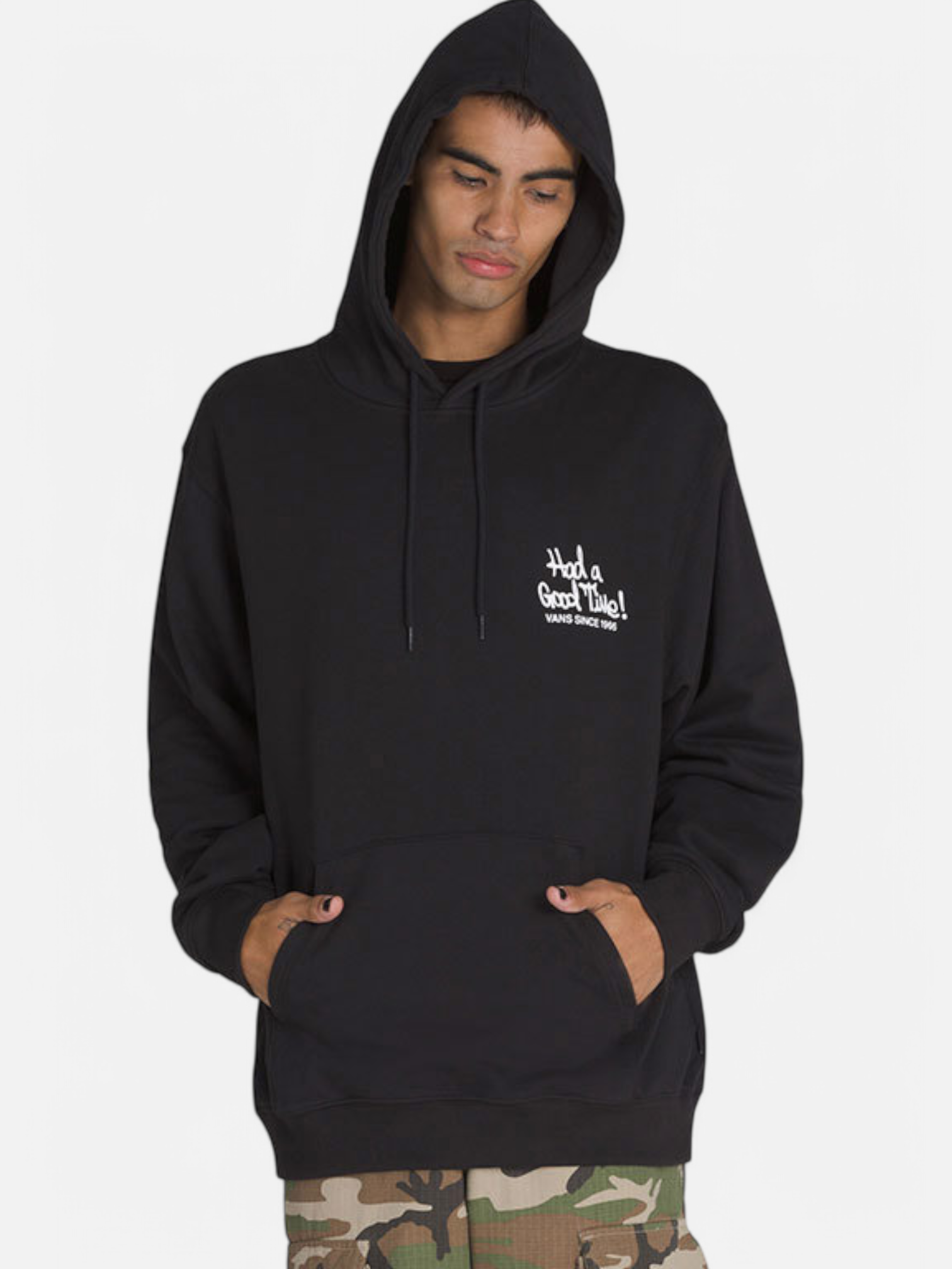 Vans Good Times Black Hoodie - Men's & Women's Casual Pullover Sweatshirt for Streetwear, Loungewear, and Everyday Comfort