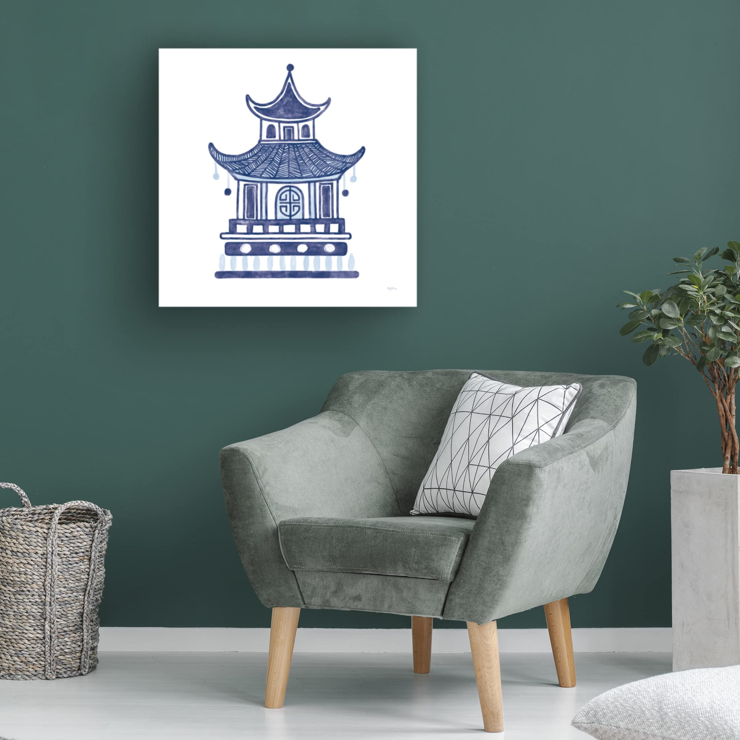 Trademark Fine Art 'Everyday Chinoiserie II' Canvas Wall Art by Mary Urban - Elegant Asian-Inspired Home Decor for Living Room, Bedroom & Office