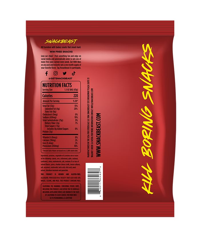 Rippled Seasoned Potato Chips Variety Pack - 6 Pack (1.5oz Each) - Gluten Free, Kosher Certified - The Unholy Trinity Flavor - Crunchy Ridged Snacks for Parties, Picnics & Game Nights