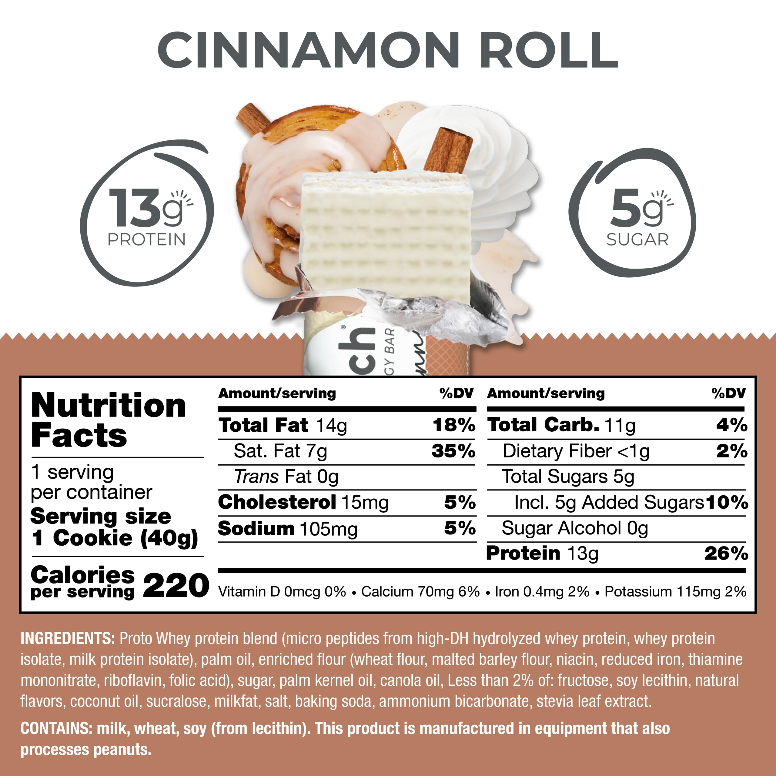 Power Crunch Protein Wafer Bars - High Protein Snacks (24 Pack) | Peanut Butter Creme & Cinnamon Roll Flavors | 1.4oz Each | Keto Friendly, Low Carb, Gluten Free | Perfect for Post-Workout, On-the-Go & Healthy Snacking
