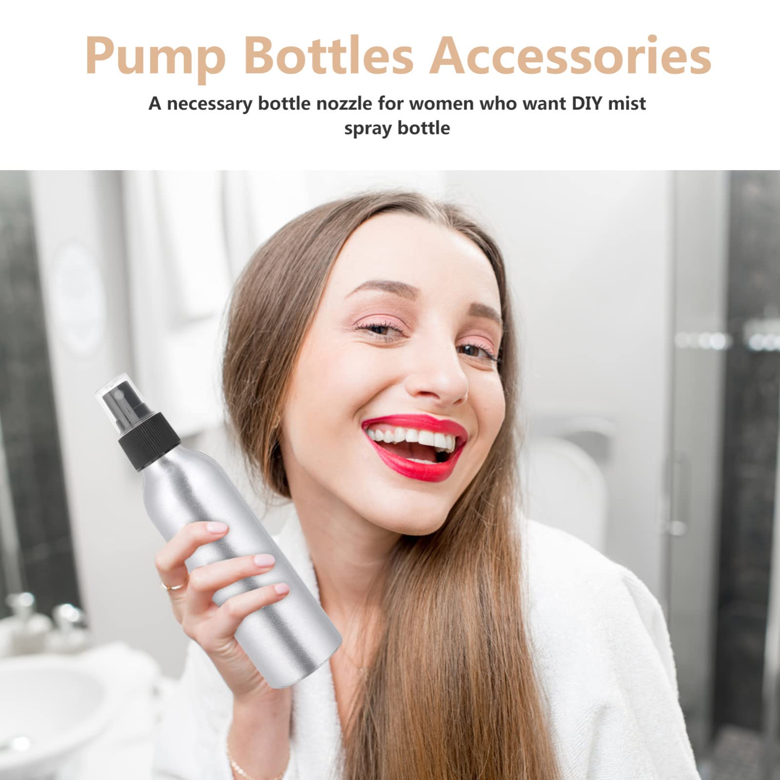 Uonlytech 20 Pcs Black Perfume Spray Nozzles - 18mm Bottle Accessories for Refillable Perfume & Essential Oil Bottles - Perfect for DIY Perfume Making, Travel Size Bottles & Aromatherapy