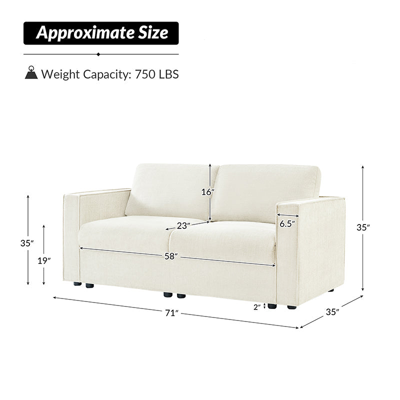 Dilcia 3-Piece Slipcovered Sofa Set - Modern Living Room Furniture with Removable Covers for Easy Cleaning | Perfect for Small Spaces, Apartments & Cozy Home Decor