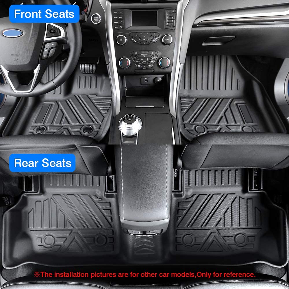 All-Weather Rubber Floor Mats for Ford Explorer 2020-2025 - Heavy Duty Front & Rear 2 Row Car Mats with High Edges | Durable SUV Accessories for Rain, Snow & Mud Protection | Perfect for Daily Commute, Road Trips & Outdoor Adventures