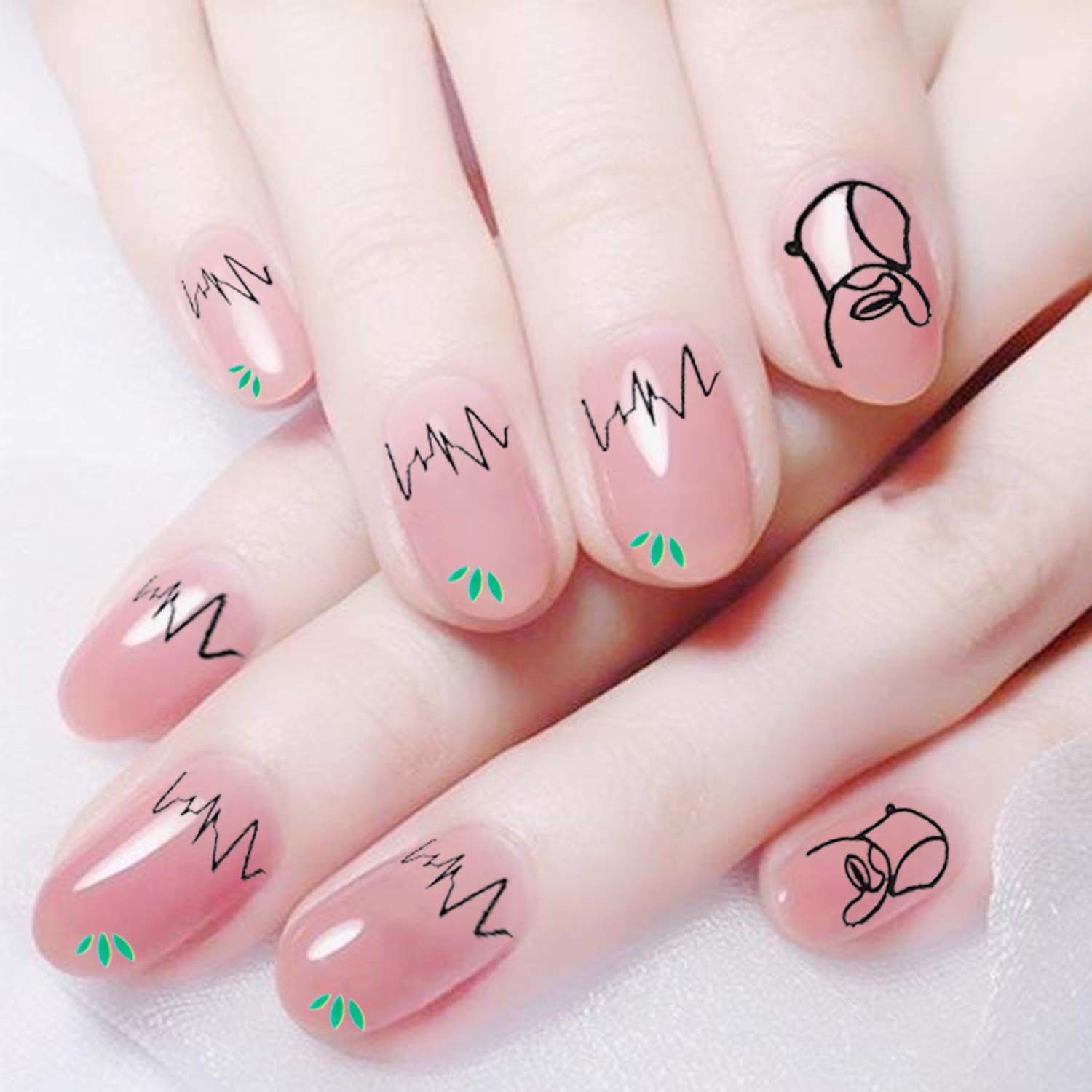 Kids Nail Stickers for Girls - Self-Adhesive Nail Decals for Women & Children - Valentine's Day Nail Art Designs for Parties & Special Occasions