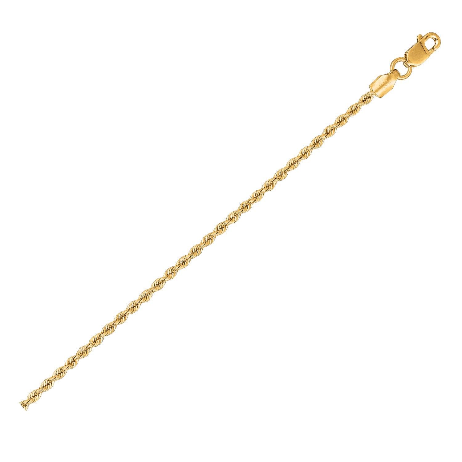 14K Solid Yellow Gold Rope Chain Necklace for Women & Men - 1.50mm Thin Dainty Cable Link Chain - Perfect for Layering, Everyday Wear & Special Occasions
