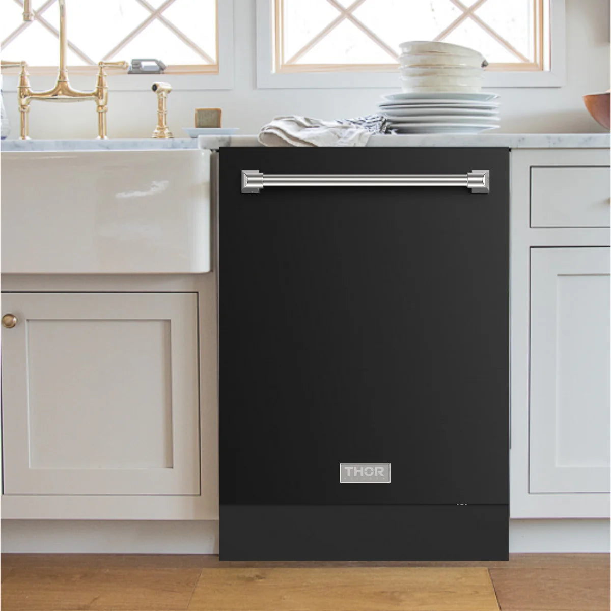 Gordon Ramsay by THOR Kitchen 24 Inch Built-In Dishwasher - Matte Black Stainless Steel (Model DW24X8BA00 SS) | Perfect for Modern Kitchens & Open Concept Homes