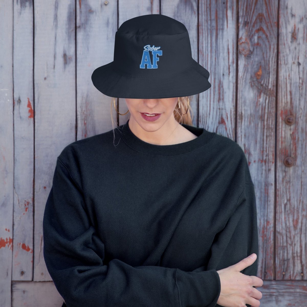 Sober AF Embroidered Bucket Hat for Men & Women - Stylish Sun Protection for Outdoor Activities, Beach, and Casual Wear