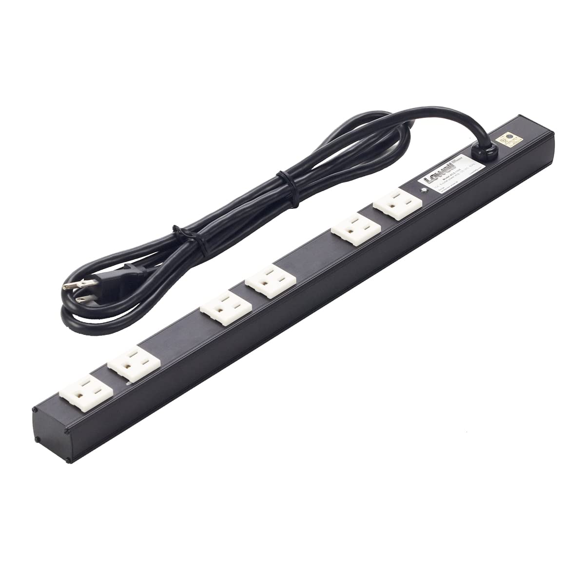 20-Inch Power Strip with 6 Outlets (15A) - Surge Protector with NEMA Outlets & Spaced Design for Electronics | Ideal for Home Office, Gaming Setup & Workbench Power Needs