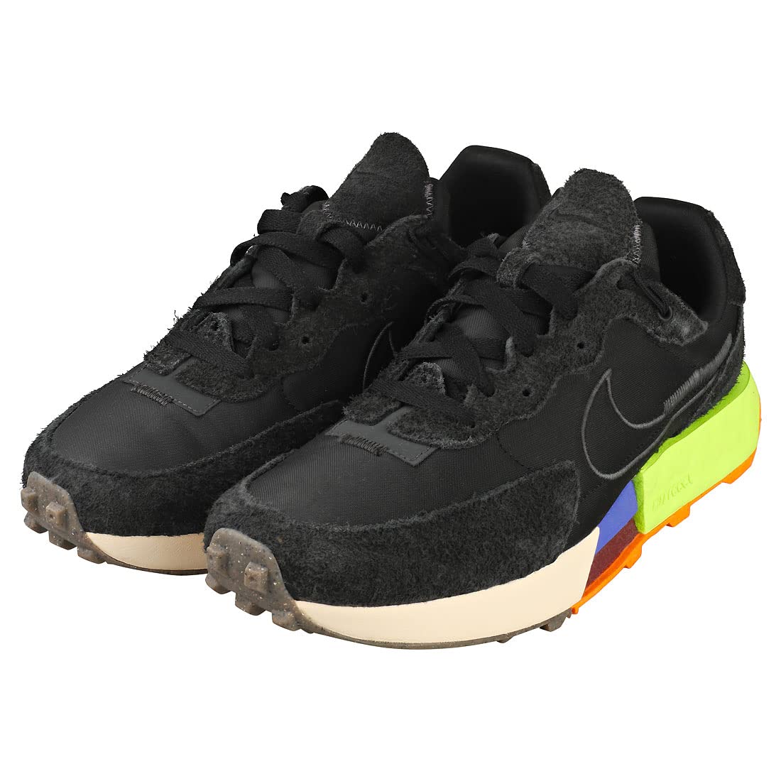 Nike Women's Waffle One NN Running Shoes - Black/Black-Volt-Anthracite - Size 8.5 - Lightweight Comfort for Jogging, Gym Workouts & Everyday Wear
