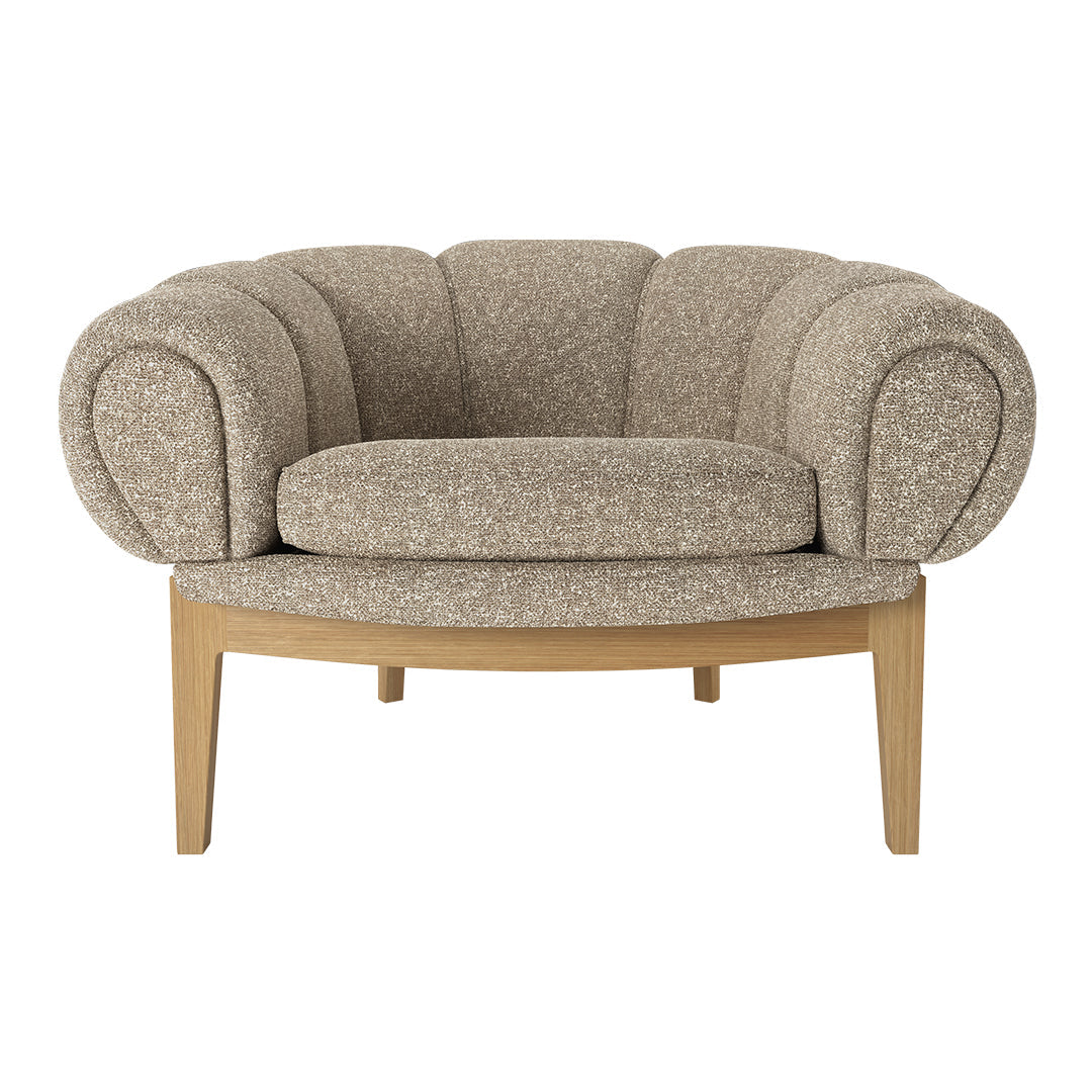 Modern Croissant Lounge Chair - Comfortable Crescent-Shaped Accent Chair for Living Room, Bedroom, or Office - Perfect for Relaxing, Reading, and Napping