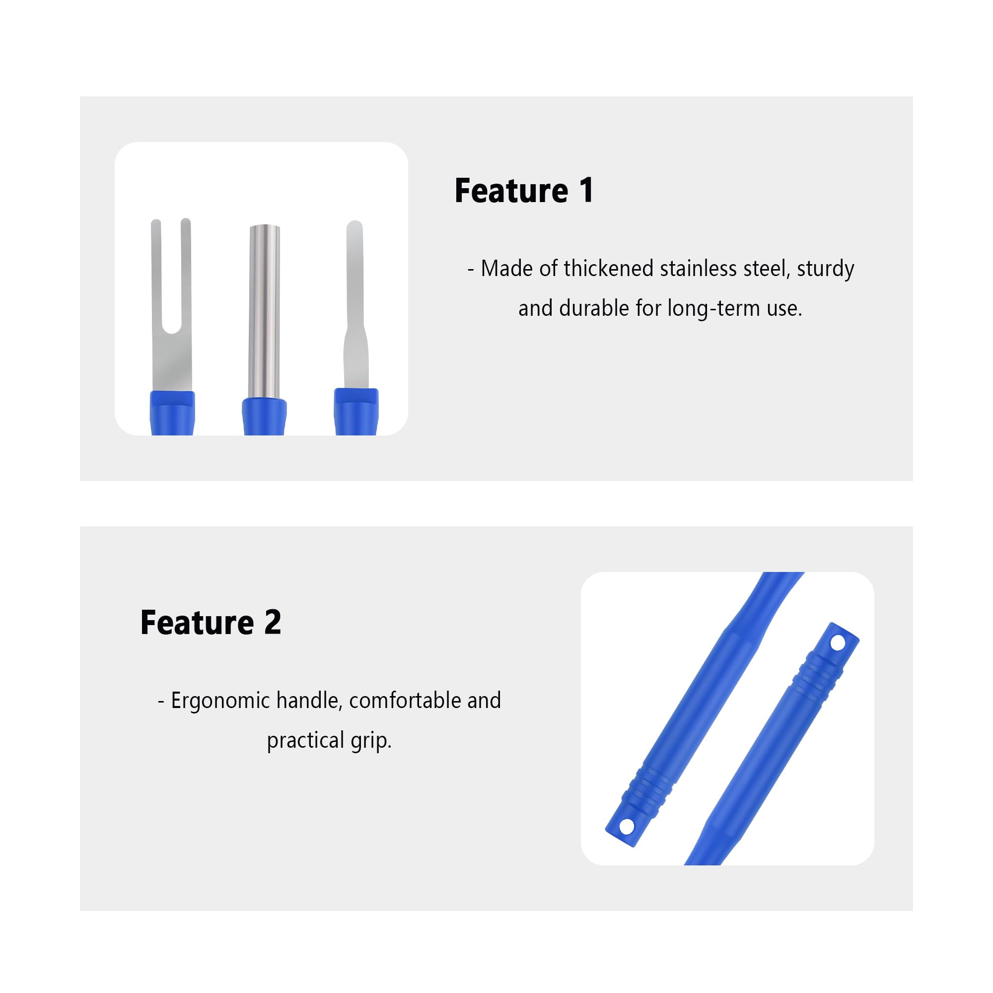 Carleef 21PCS Premium Automotive Terminal Removal Tool Kit with Zipper Case - Stainless Steel Electrical Pin Extractor & Depinning Tool Set for Car Connectors (Blue) - Ideal for Auto Repair, Electrical Maintenance & DIY Projects