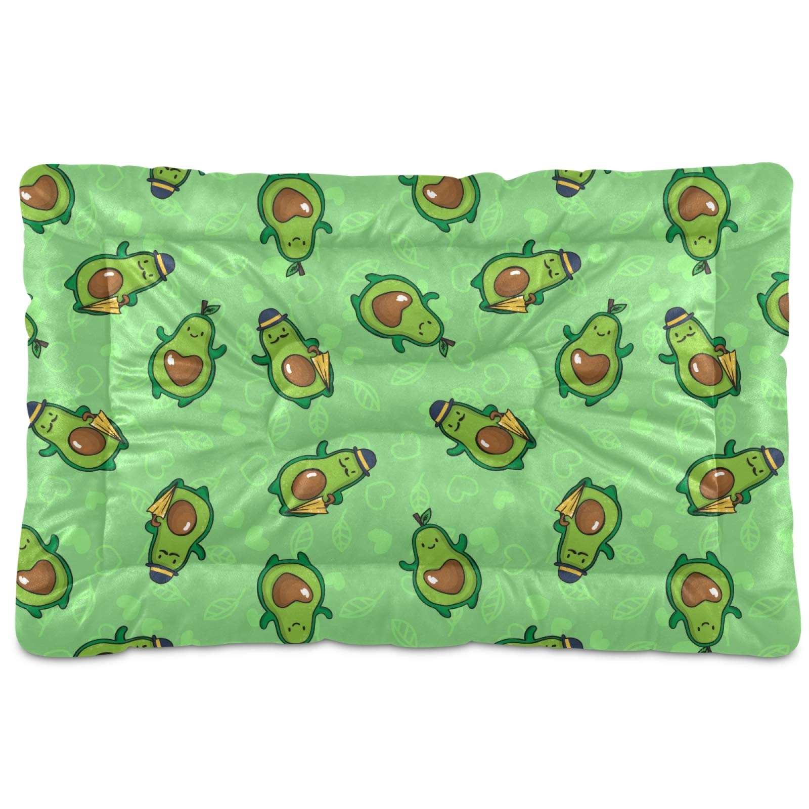 Kawaii Avocado Dog Bed - Soft Anti-Slip Pet Mat for Large Dogs & Cats - Home & Crate Use