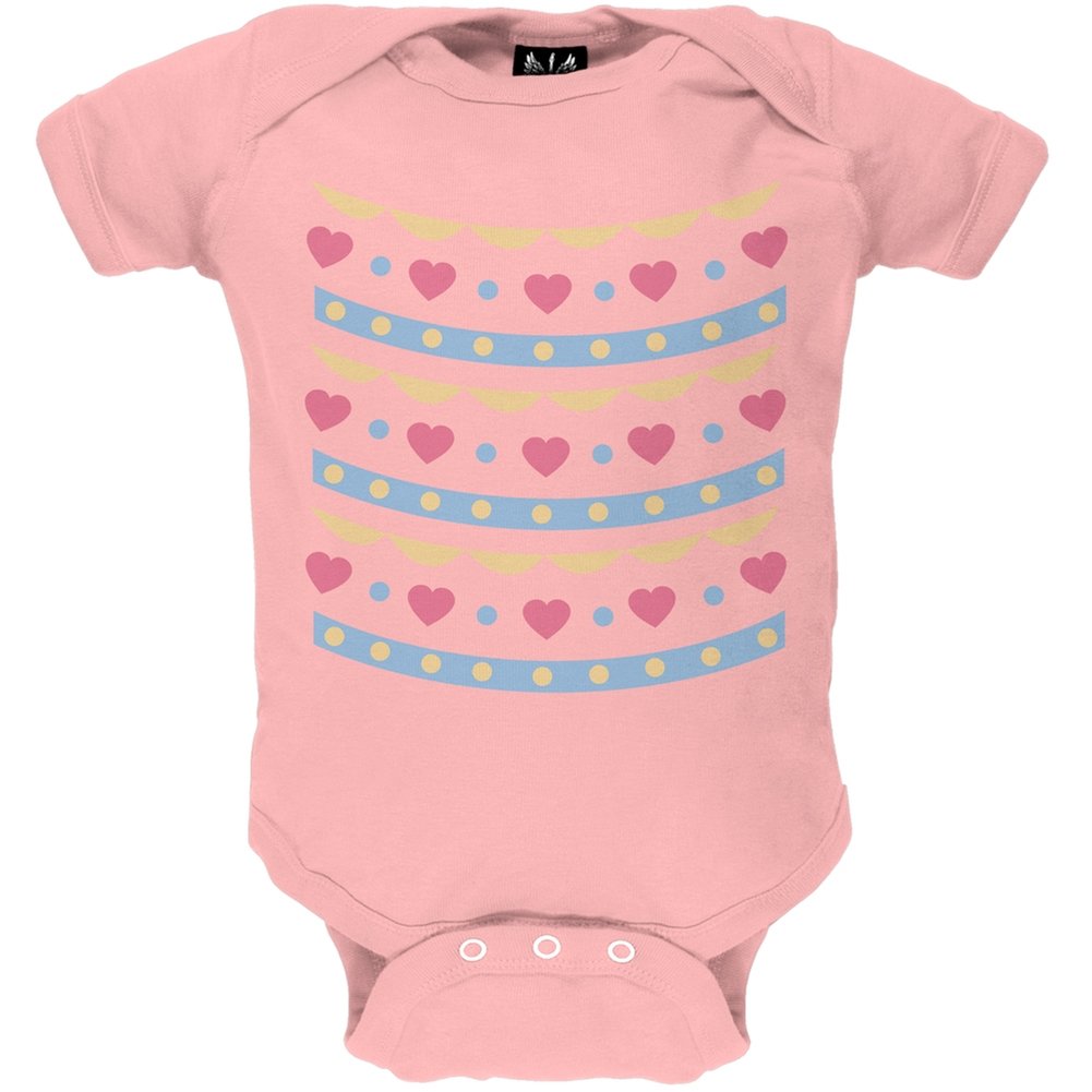 Old Glory Patriotic Easter Egg Hearts Baby Bodysuit - Cute 4th of July & Easter Outfit for Infants