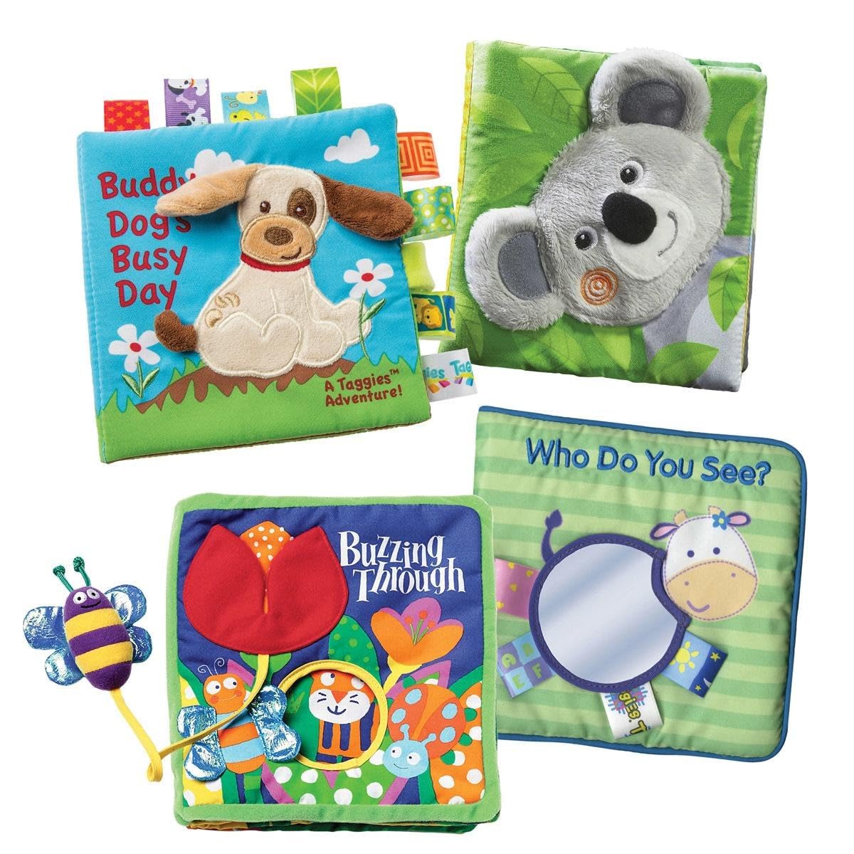Kaplan Early Learning Peek A Boo Cloth Books - Set of 4 Soft Baby Books for Sensory Play | Perfect for Newborns, Infants & Toddlers | Interactive Learning & Bedtime Storytime