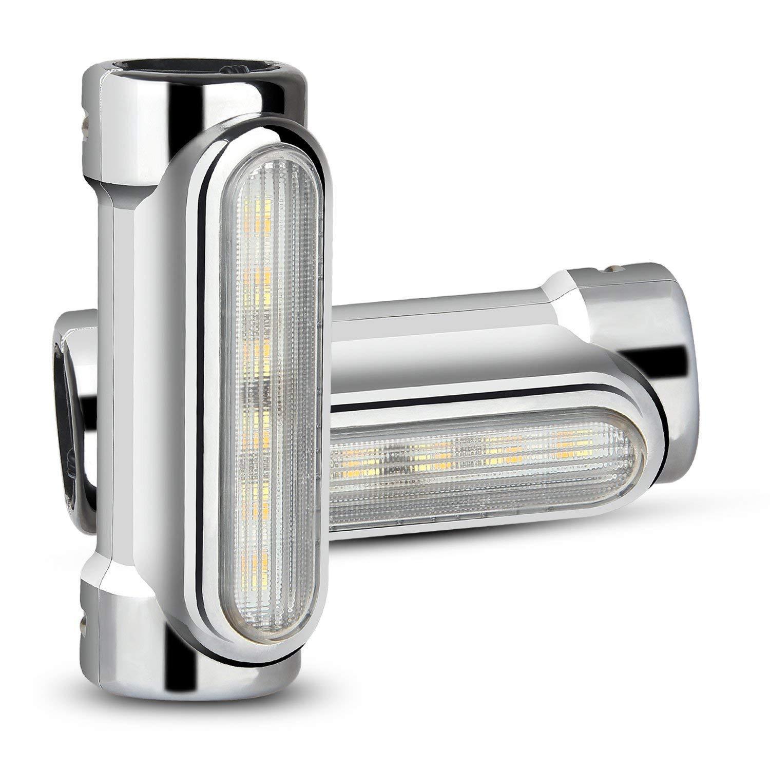 Eagle Lights Motorcycle Highway Bar Light Switchback Driving Lights DRL Turn Signal - White Amber LED for Harley Davidson Touring Bikes | Crash Bar Lighting for Night Riding & Safety
