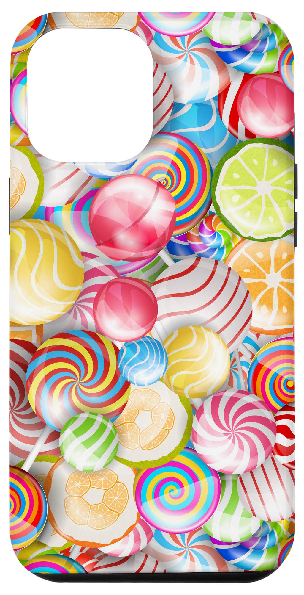 iPhone 12 Pro Max Candy Color Phone Case - Sweet Lollipop & Gumdrop Design, Shockproof Protective Cover for Women & Girls - Perfect for School, Work, and Everyday Use