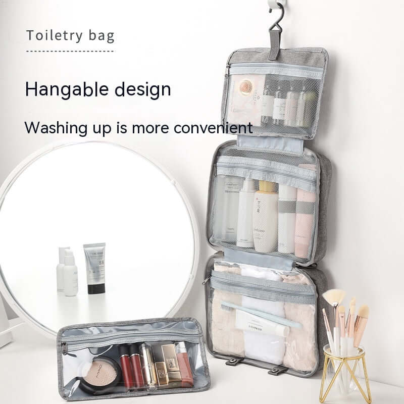 Waterproof Hanging Foldable Travel Toiletry Bag for Women & Men - Perfect for Camping, Gym, and Vacation Trips | A1352