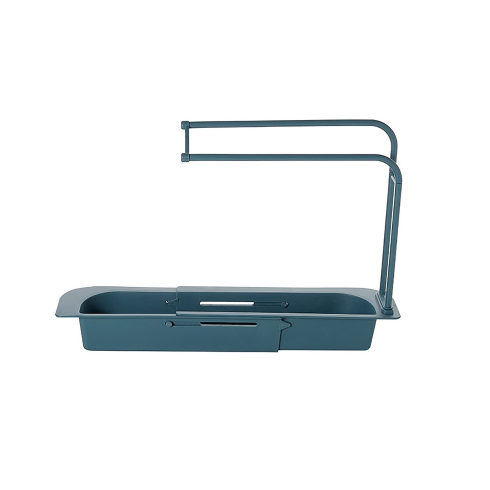 Stainless Steel Sink Rack Basket - Retractable Over The Sink Shelf for Kitchen Organization | Durable Pot Brush & Cloth Holder | Perfect for Small Kitchen Spaces & Dish Drying