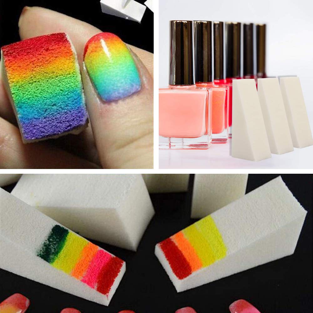 70 Pcs Makeup Wedges Nail Art Sponges - Triangle Cosmetic Blending Sponges for Foundation, Concealer & Beauty Application - Perfect for Professional Makeup, Nail Art & DIY Beauty Projects