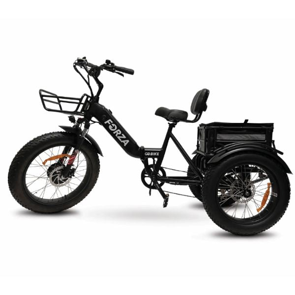 Go Bike FORZA Electric Tricycle for Adults - 500W Motor, 20MPH, 48V 15Ah Battery - Commuter, Leisure & Grocery Shopping E-Bike